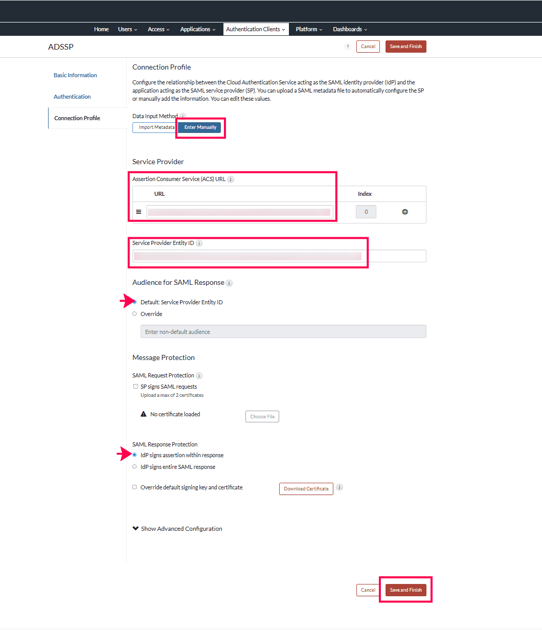 manual-sp-configuration-in-rsa-cloud-for-adselfservice-plus Manual SP configuration in RSA Cloud for ADSelfService Plus