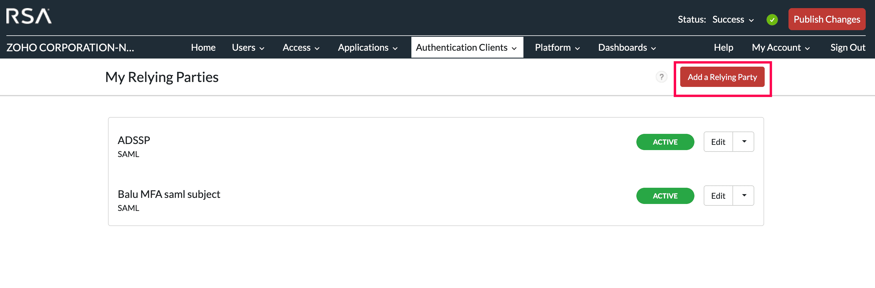 rsa-cloud-add-relying-party-adselfserviceplus Setting up a custom authenticator in RSA Cloud